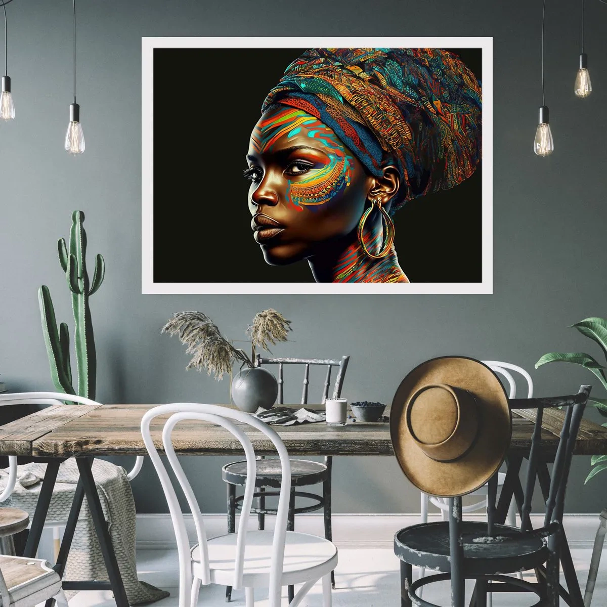 Affisch - Afrikansk drottning - 100x70 cm