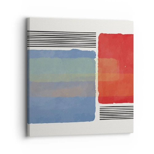 Canvastavla - Bild på duk - Geometrins anda  - 30x30 cm