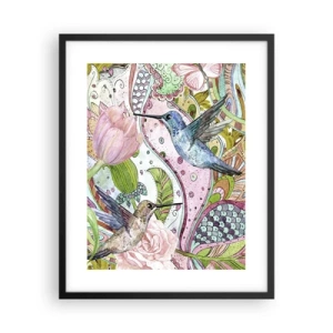 Affisch i svart ram - Inbäddade i klätterväxter - 40x50 cm