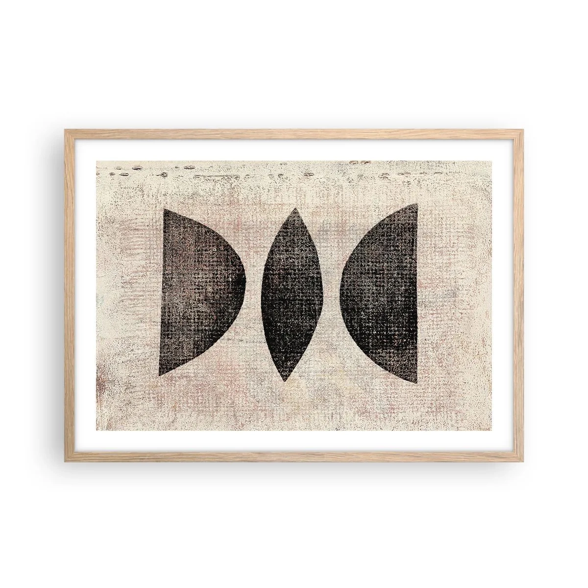 Affisch i ram av ljusek - Etnisk abstraktion - 70x50 cm