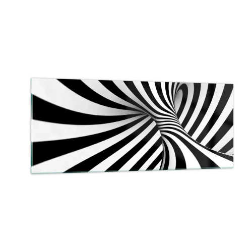 Glastavla - Bild på glas - Komposition: dansande rum - 100x40 cm