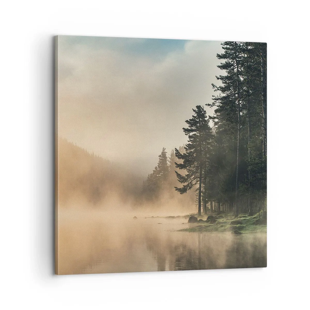 Canvastavla - Bild på duk - Dagen föds - 60x60 cm