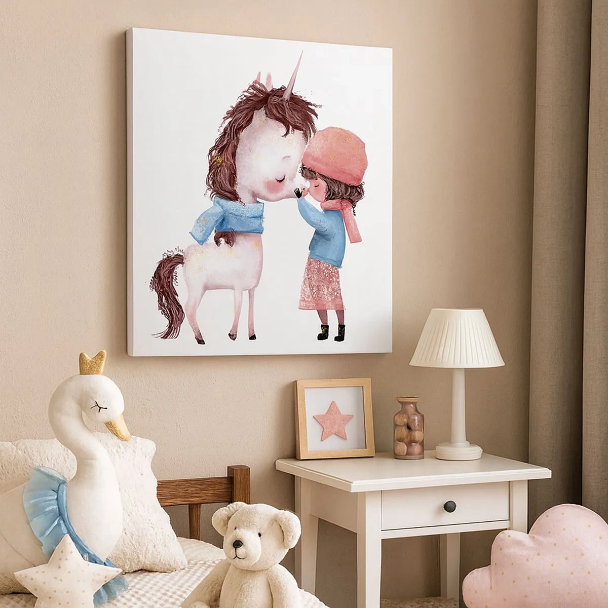 Canvastavla - Bild på duk - Vintersaga - 30x30 cm