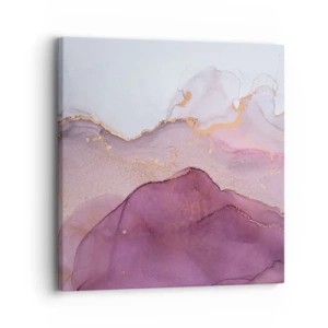 Canvastavla - Bild på duk - Lila och violett vågor - 30x30 cm