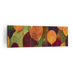 Canvastavla - Bild på duk - Höstmosaik - 160x50 cm