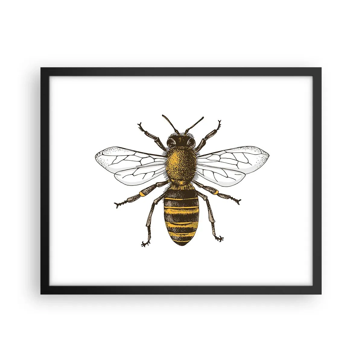 Affisch i svart ram - Vackert och bra - 50x40 cm