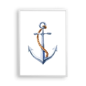 Affisch i vit ram - Heja äventyret! - 50x70 cm