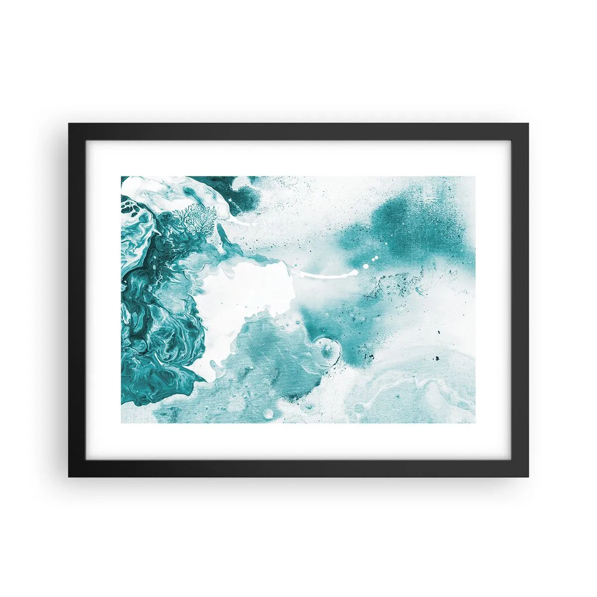 Affisch i svart ram - Blåa laguner - 40x30 cm