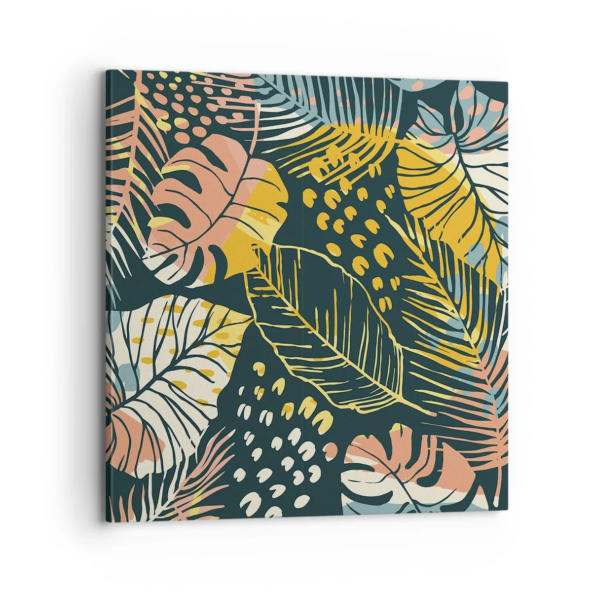 Canvastavla - Bild på duk - Lövfantasi - 70x70 cm