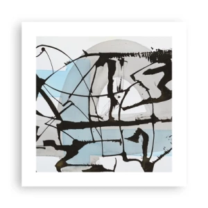 Affisch - Blått trots allt - 40x40 cm