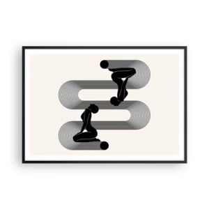 Affisch i svart ram - Sensuell symmetri - 100x70 cm
