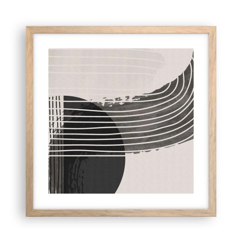 Affisch i ram av ljusek - Dit och tillbaka - 40x40 cm