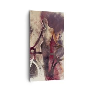 Canvastavla - Bild på duk - Cyklelsjäl i marmorform - 65x120 cm