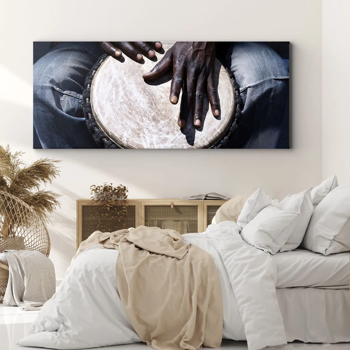 Canvastavla - Bild på duk - Lev efter din rytm - 100x40 cm