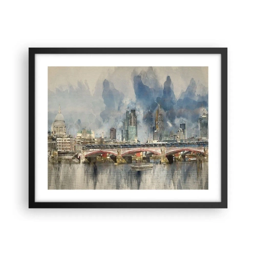 Affisch i svart ram - London i hela sin prakt - 50x40 cm