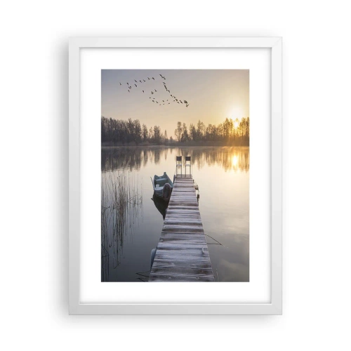 Affisch i vit ram - Kommer tillbaka om en viss tid - 30x40 cm