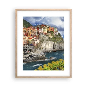 Affisch i ram av ljusek - I bergets famn - 40x50 cm