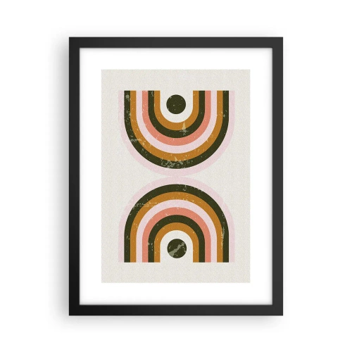 Affisch i svart ram - Tvillingabstraktion - 30x40 cm