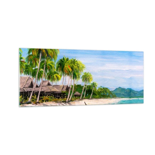 Glastavla - Bild på glas - En exotisk dröm - 100x40 cm