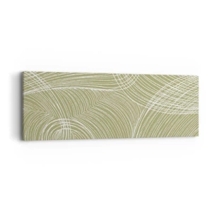 Canvastavla - Bild på duk - Intrikat abstraktion i vitt - 90x30 cm