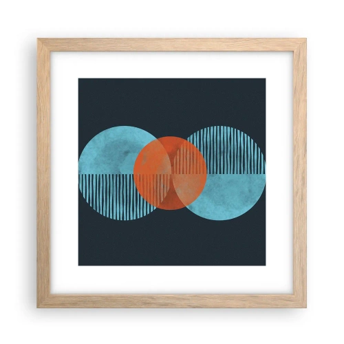 Affisch i ram av ljusek - Symmetrisk komposition - 30x30 cm