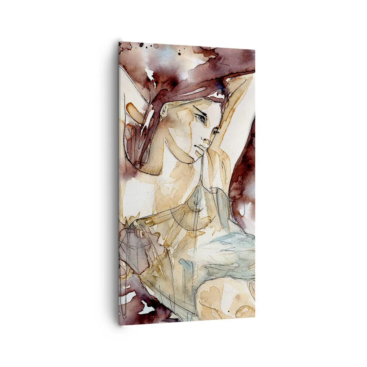 Canvastavla - Bild på duk - I lila stämningen - 65x120 cm