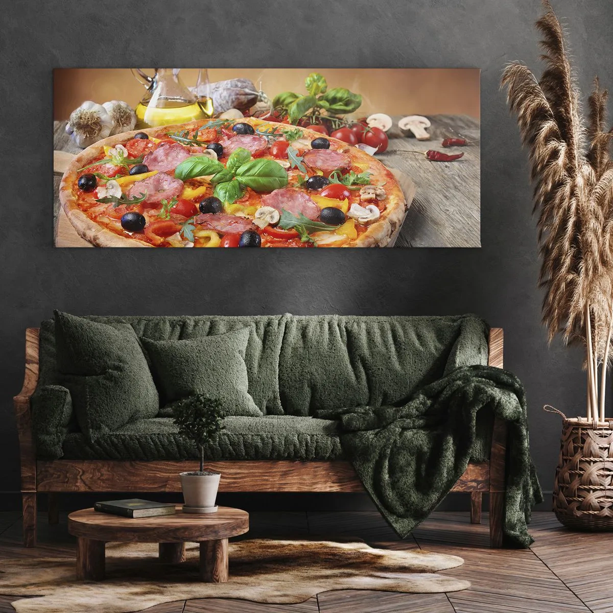 Canvastavla - Bild på duk - Med riktig italiensk smak - 100x40 cm