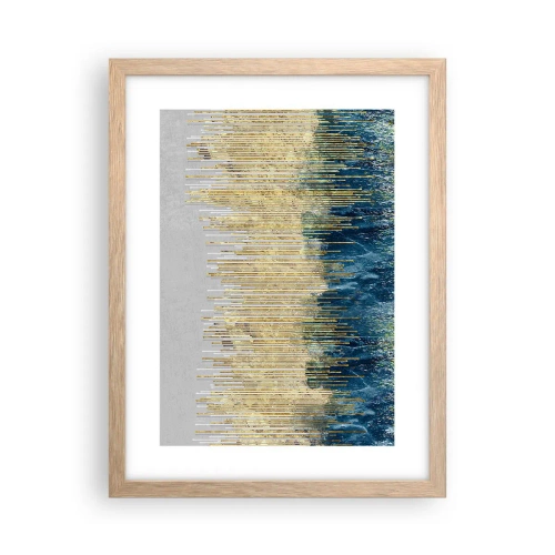 Affisch i ram av ljusek - Förgylld gräns - 30x40 cm