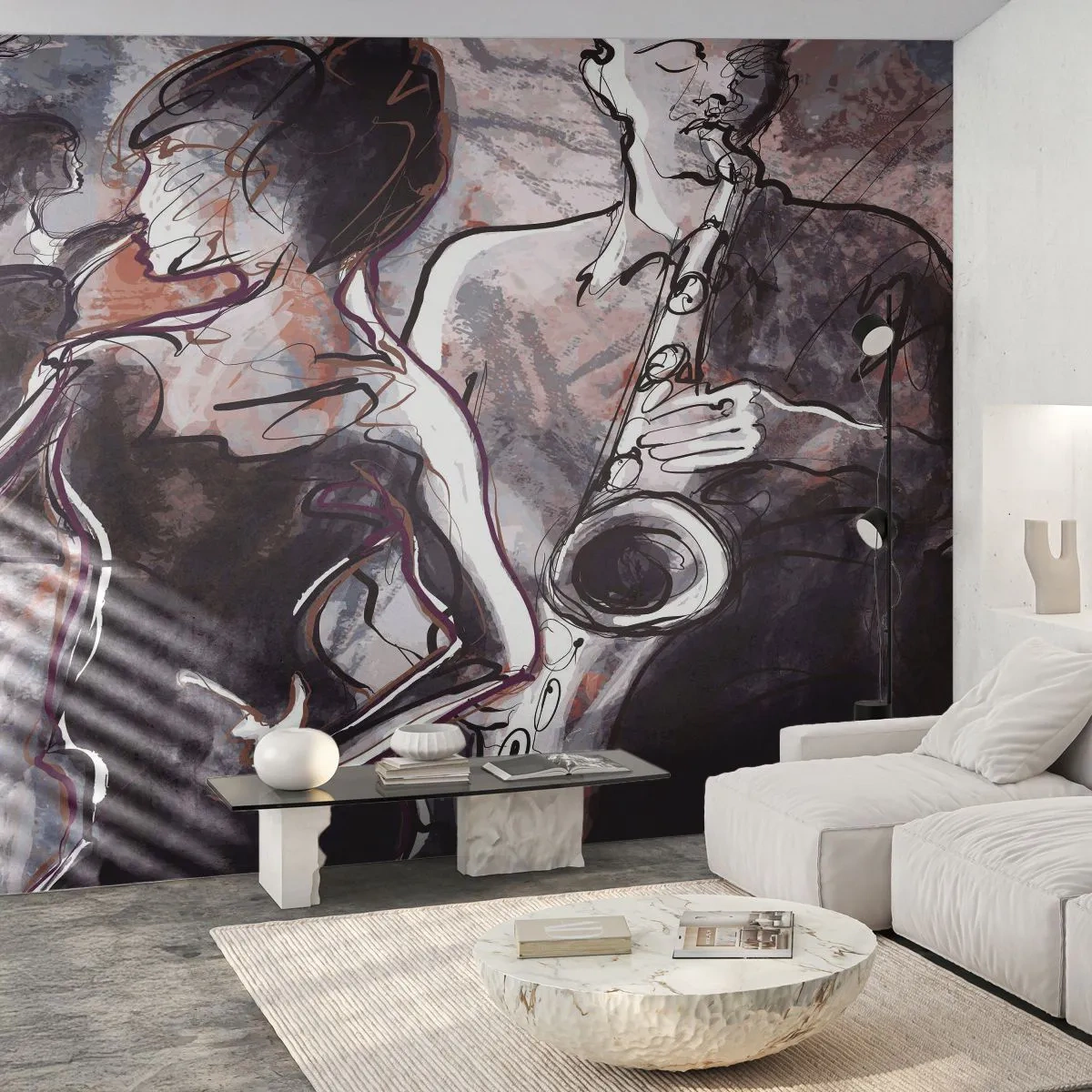 Självhäftande Fototapet Deluxe Sticker - Driva iväg i musiken - musik, Jazz, Dansa - 250x175 cm