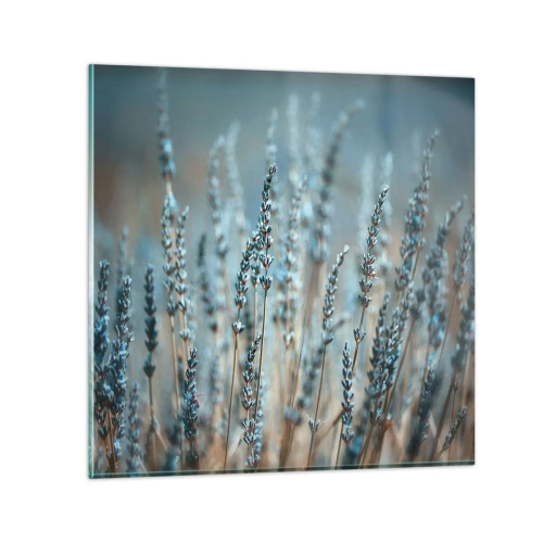 Glastavla - Bild på glas - Doftande åkermark - 40x40 cm