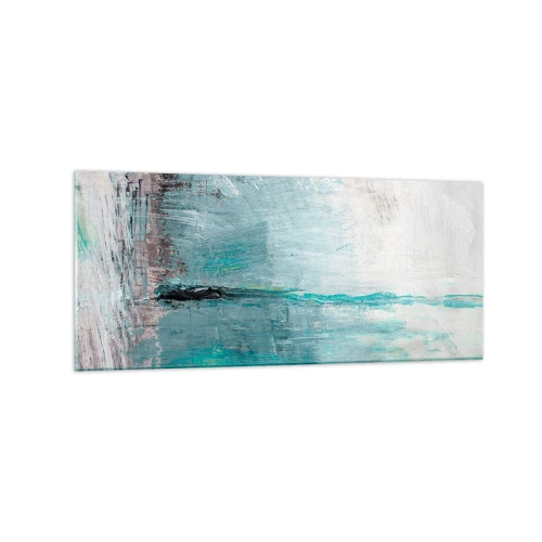 Glastavla - Bild på glas - Horisontellt i blått - 120x50 cm