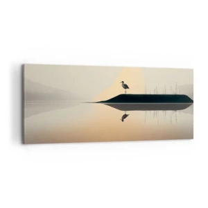 Canvastavla - Bild på duk - Herre på sjön - 100x40 cm