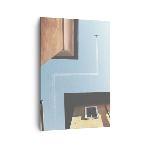 Canvastavla - Bild på duk - Ovanför stadens labyrint - 70x100 cm