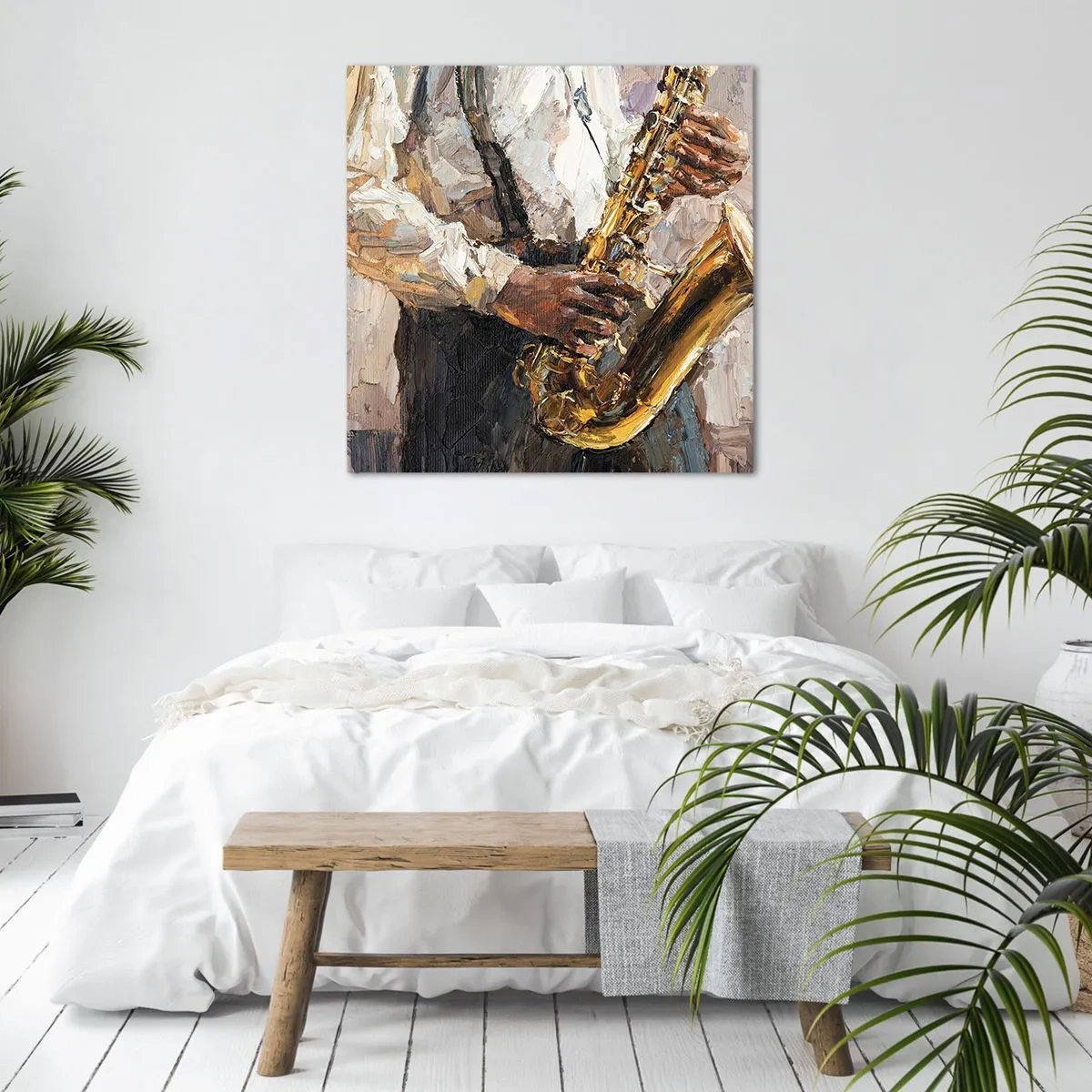 Canvastavla - Bild på duk - Dags för solo - 60x60 cm