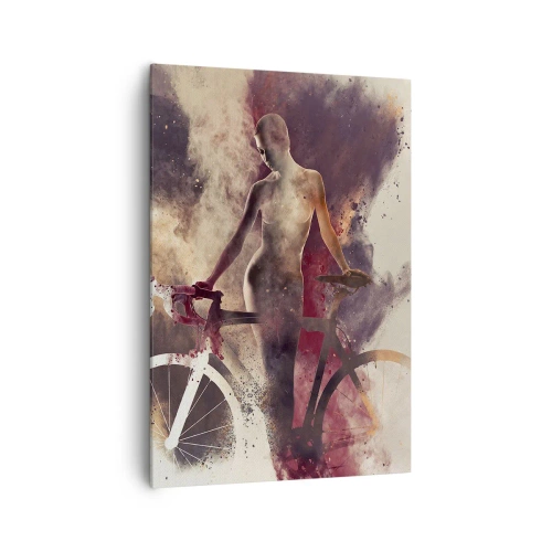 Canvastavla - Bild på duk - Cyklelsjäl i marmorform - 70x100 cm
