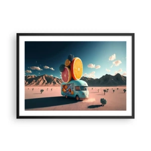 Affisch i svart ram - En smak av semester - 70x50 cm