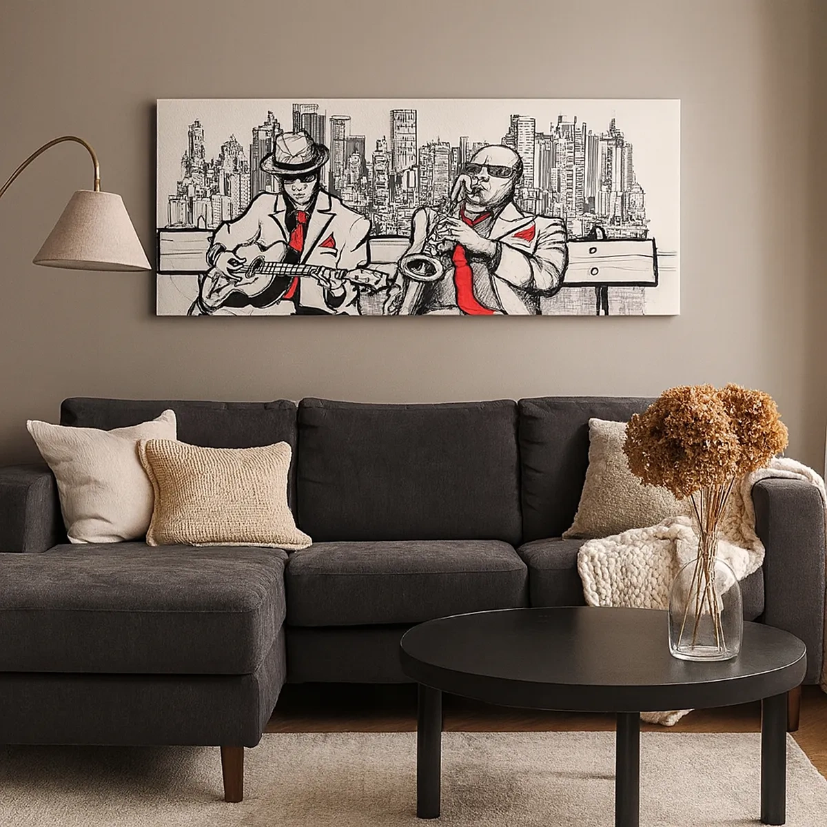 Canvastavla - Bild på duk - New Yorks improvisation - 30x30 cm