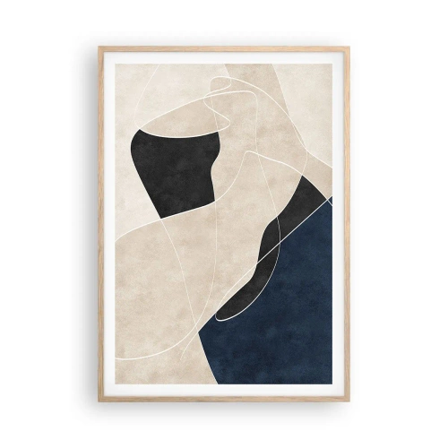 Affisch i ram av ljusek - Abstrakt komposition - färgkontrast - 70x100 cm