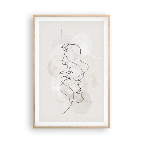 Affisch i ram av ljusek - Tilltrasslade i famn - 61x91 cm