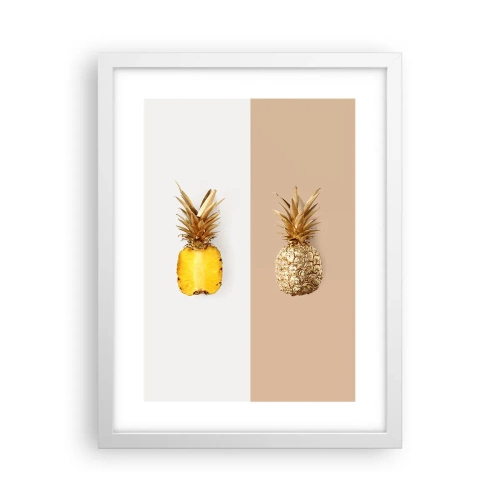 Affisch i vit ram - Ananas för oss - 30x40 cm