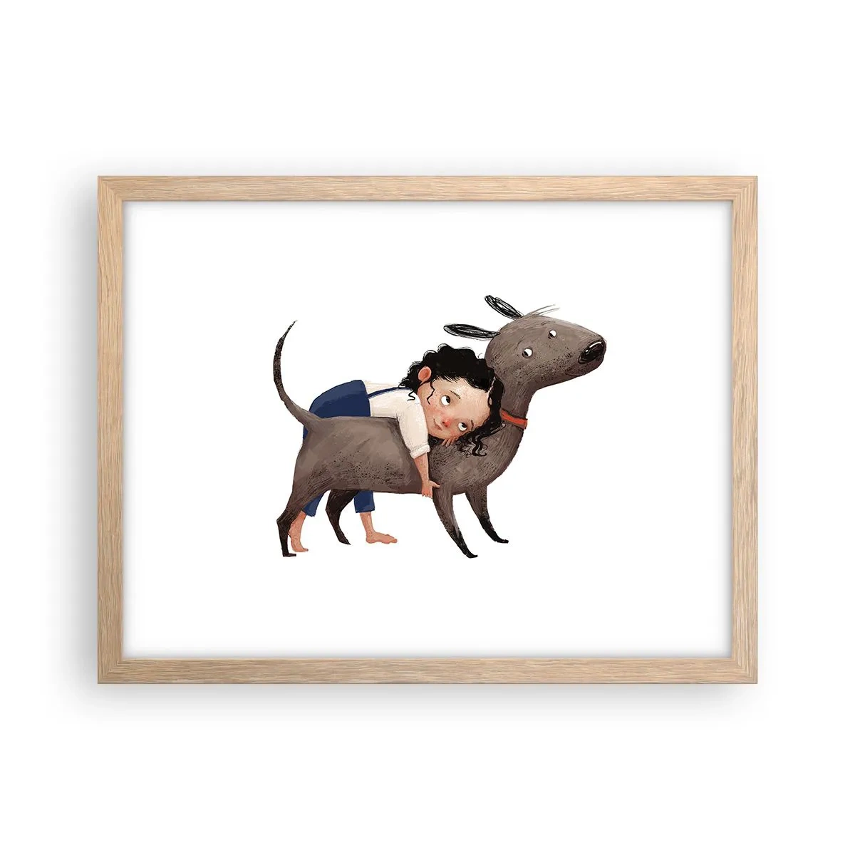 Affisch i ram av ljusek - Bästa vänner - 40x30 cm