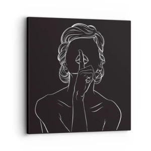 Canvastavla - Bild på duk - Skönhet blommar i tystnad - 30x30 cm