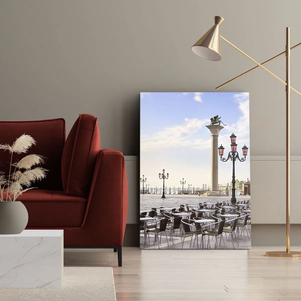 Canvastavla - Bild på duk - Välkommen, allt är färdigt - 50x70 cm