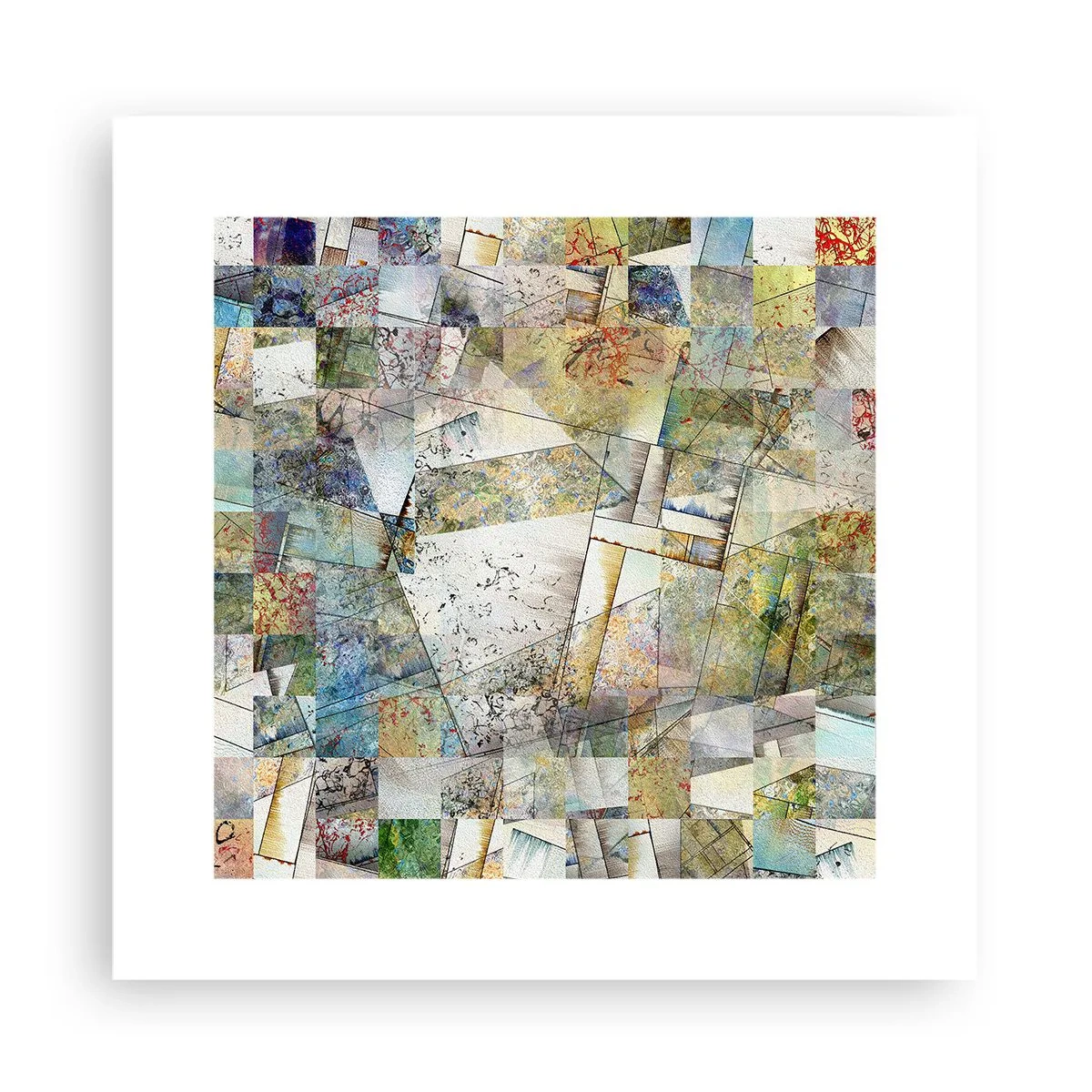 Affisch - Geometrisk omblandning - 30x30 cm