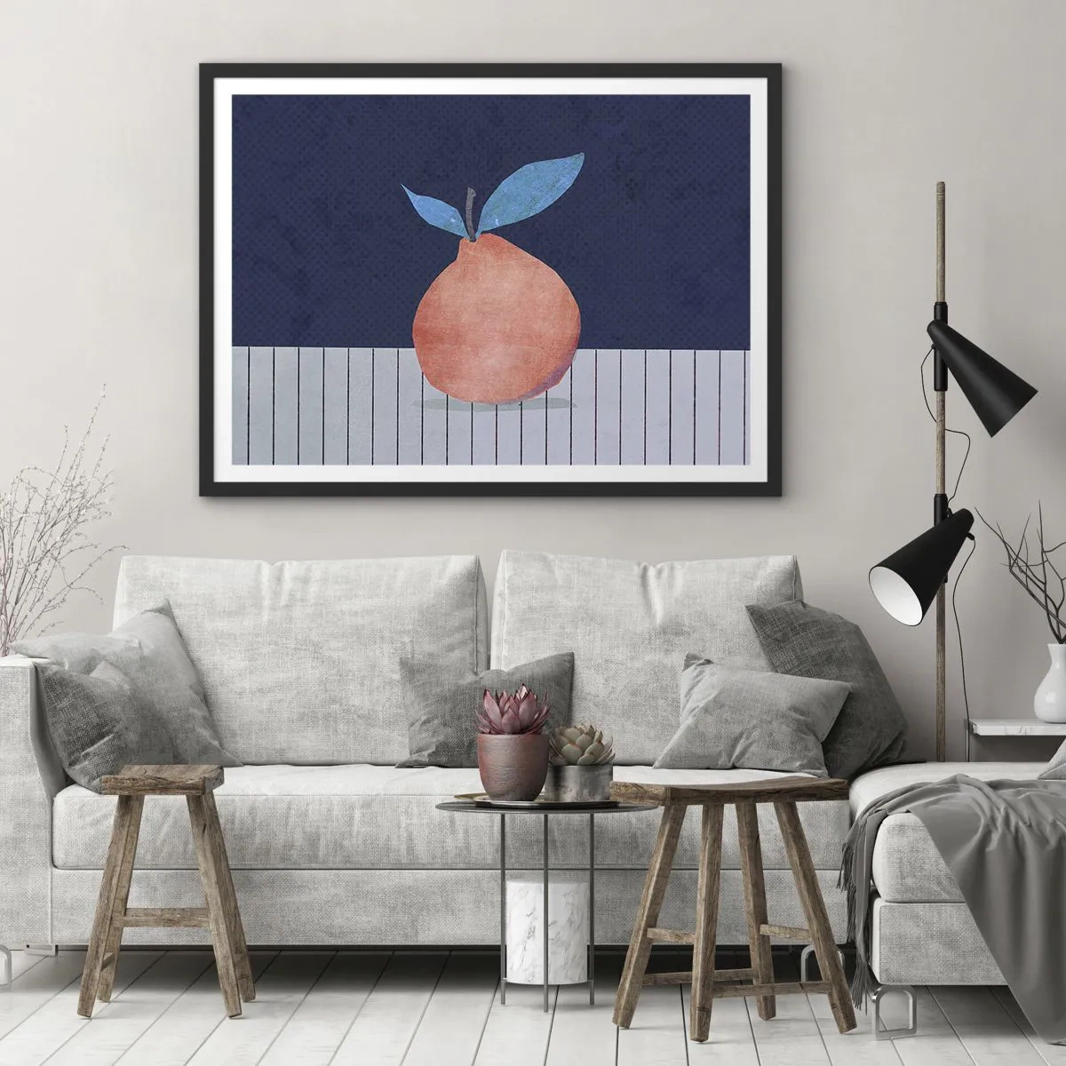 Affisch i svart ram - Konvexitet och planhet - 91x61 cm