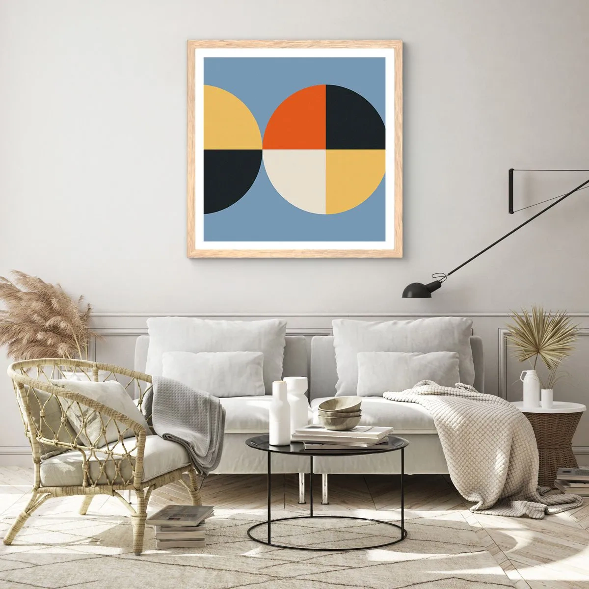 Affisch i ram av ljusek - Titta och räkna - 60x60 cm