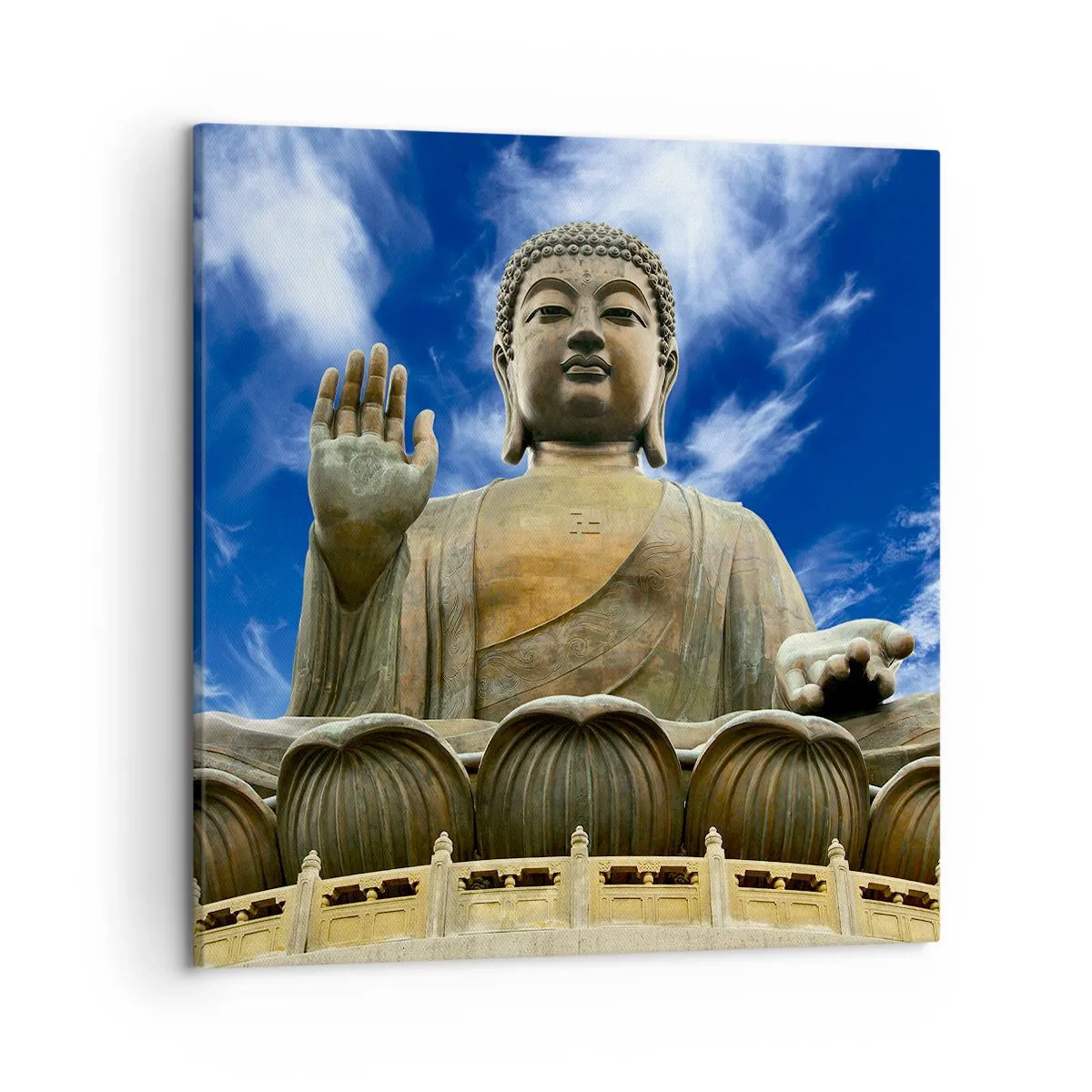 Canvastavla - Bild på duk - Lev utan rädsla - 50x50 cm