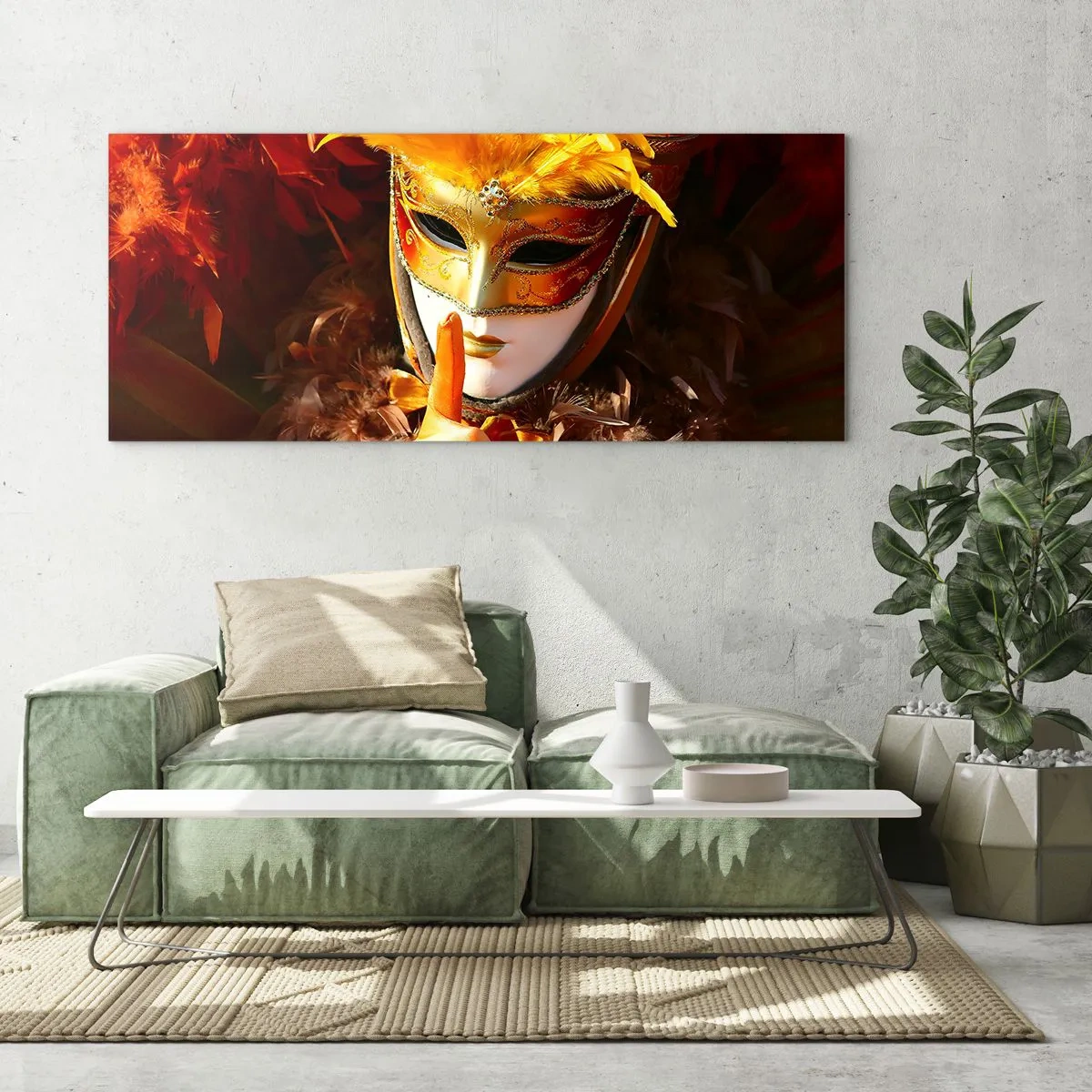 Glastavla - Bild på glas - Hemligheten är en del av spelet - 140x50 cm