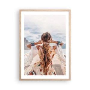 Affisch i ram av ljusek - På väg mot lycka - 50x70 cm