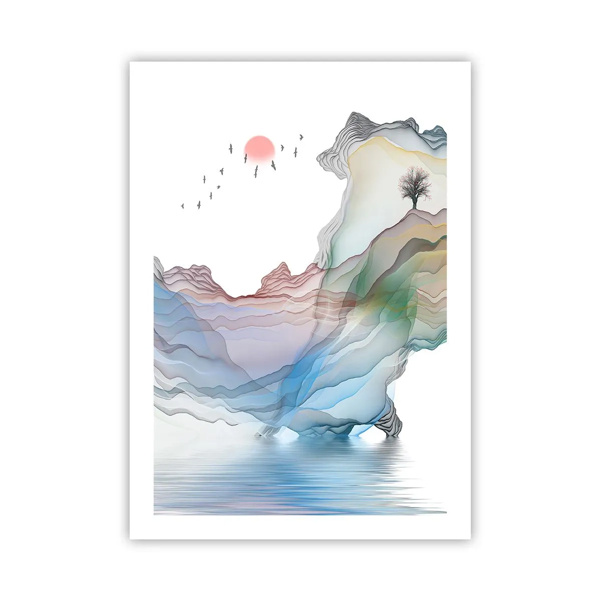 Affisch - Mot kristallfjäll - 50x70 cm